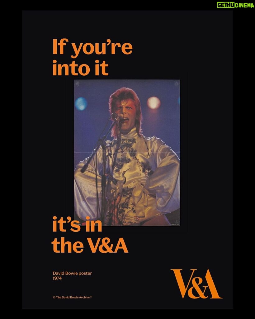 David Bowie Instagram - V&A BOWIE ADVERT IN MOJO “Yeah! I ran to the street looking for information...” The first picture here is one of Mick Rock’s backstage photos of Bowie in Scotland in May 1973, possibly the Music Hall in Aberdeen on the 16th...somebody will know. The second image is the full-page V&A advert running in the current edition of MOJO magazine (April). The ad was published to build excitement for the Bowie Archive which will open at V&A East Storehouse in 2025. It’s of an anabas poster issued in 1974 with a photograph taken possibly at the same 1973 Aberdeen show. If memory serves, this shot, along with others, was taken for a local newspaper report. The anabas company cornered the market with this type of thing, licensing an image which would be repeated across several pieces of merchandise, including a badge, pendant, keyring and poster. See the third image for the pendant utilising the same shot. The final image is the full-length version of the first shot because it would be rude not to include it. 📸 Mick Rock #BowieArchiveVAM #BowieScotland