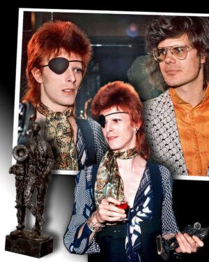 David Bowie Instagram - BOWIE COLLECTS EDISON AWARD 50 YEARS AGO TODAY

“It’s made out of old fisherman...”

On this day in 1974 (13th February), David Bowie attended a press reception at the Amstel Hotel in Amsterdam, where Ad Visser (host of Dutch music show Top Pop), presented him with the Edison Award and a certificate for the Most Popular Male Vocalist, with particular recognition given to Ziggy Stardust and The Spiders From Mars.

Recalling an earlier trip to London to visit David, Visser poured two glasses of an “old fisherman drink”, Schelvispekel*, to toast David’s win. 

David made the most of his visit to the Netherlands, including further work on the forthcoming Diamond Dogs album, several photo sessions with the new look and a recording of Rebel Rebel for Top Pop, which was broadcast a few weeks later. 

Watch a recently remastered version here on the TopPop YouTube channel: https://www.youtube.com/watch?v=d8BzPxWvdAs (Linktree in bio)

Here’s David speaking about that new 'pirate' look in 1993:

“I I had conjunctivitis, so I made the most of it and dressed like a pirate. Stopped just short of the parrot. I had this most incredible jacket that I was wearing that night, it was a bottle-green bolero jacket that Freddie made for me, and he got an artist to paint, using the appliqué technique, this supergirl from a Russian comic on the back. But I took the jacket off during the press conference and somebody stole it.”

The light-fingered journalist who lifted the jacket is well known and has made no attempt to hide their identity, in fact, quite the opposite. So, no need to give them more publicity here.

#BowieRebelRebel50 #BowieNetherlands #BowieTopPop

(Continued in comments)