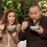 David Chang Instagram - Always so much fun on the @thedrewbarrymoreshow…made a vegetable stir-fry and the chili crunch carbonara with @momofukugoods air dried noodles 🙏 @drewbarrymore