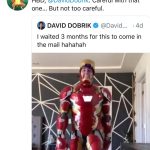 David Dobrik Instagram - Best birthday gift to wake up to oh my goodness swipe over!! Thank you Iron Man!! ❤️