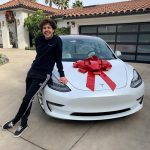 David Dobrik Instagram - Hey guys for Christmas Seatgeek and I are giving away this Tesla to one of y’all!! Just follow me and @teamseatgeek, share to your story, and tag a friend in the comments! Choosing the winner on Christmas Eve!! - UPDATE THE WINNER IS: @valerierrico No purchase necessary. Exclusions apply. Terms and Conditions here: https://bit.ly/2PNwgYl