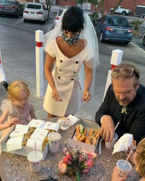 David Harbour Instagram - In a wedding officiated by the king himself, the people’s princess wed her devoted, low born, but kind credit card holder in a beautiful ceremony lit by the ashen skies courtesy of a burning state miles away in the midst of a global pandemic.

Refreshments were served at a small reception following.