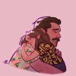 David Harbour Instagram - I’m just a fan art, fan page. Soon, I debut my fan art of some of your fan art, cause I’m such a fan. And the universe will turn in on itself and implode. El and Hop. Jim and Jane. Dad and daughter. Brazen giant and Mighty woman.