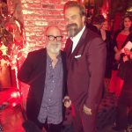 David Harbour Instagram - This me and Hellboy creator like Mignola at last night’s premiere in nyc for @hellboymovie . I love him and what he does so much I reached out and touched his heart, because he has touched mine and so many others with that beautiful demon Hellboy. But, that really doesn’t make much sense. Except in my own self justifying brain. What happened in reality was just that I was very excited, and reached out and was caught on camera weirdly touching @artofmm. Oh, David.