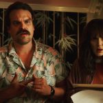 David Harbour Instagram - Welcome back to the 80s, kiddos. Trailer’s up. #parenting #jopper #fashion #moustache #wallpapergoals #rubberbandweaponry
