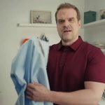 David Harbour Instagram - The strangest thing just happened to me…👀   @marvel @tidelaundry #TideAd #DoctorStrange #multiverseofmadness