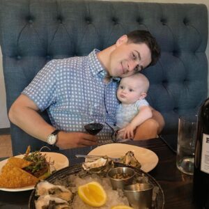 David Henrie Instagram - My wife snapped a couple pics on our date night last night. And yup, we brought little James. Growing up, I always heard that kids made dating impossible, but I haven’t found that to be true at all! Just get to dinner early and bring em! It makes things exciting!!! #family #familytime #dating #marriage