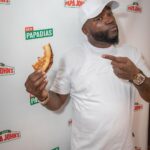 David Ortiz Instagram - Teamed up with @papajohns yesterday to keep my Papi-Dia Day party going!! Denver is full from all the Parmesan Crusted Papadias I handed out with extra, extra, extra flavor.  Don’t forget to show me how you chow down on your Papadia using #PapiDia and to join Papa Rewards for fresh deals!