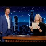 David Spade Instagram - Hosting @jimmykimmellive tonight. The new bachelorette couple ( spoiler!) and these clowns @whitneycummings @jaggereaton @thekatiethurston