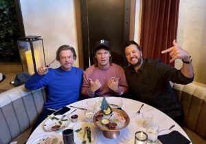 David Spade Instagram - I was the only one that nailed blue sweater and knife night.  #hickfriends.
