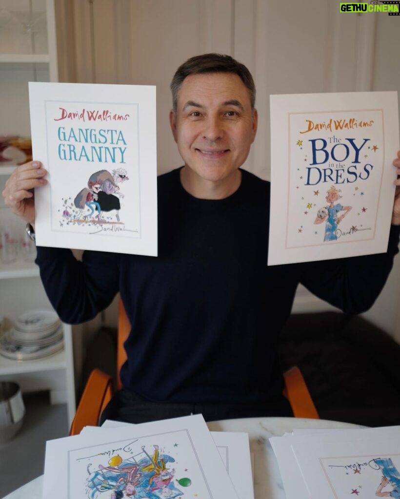 David Walliams Instagram - These beautiful prints with artwork by @quentinblakehq & Tony Ross signed by me are available to buy only @altontowers