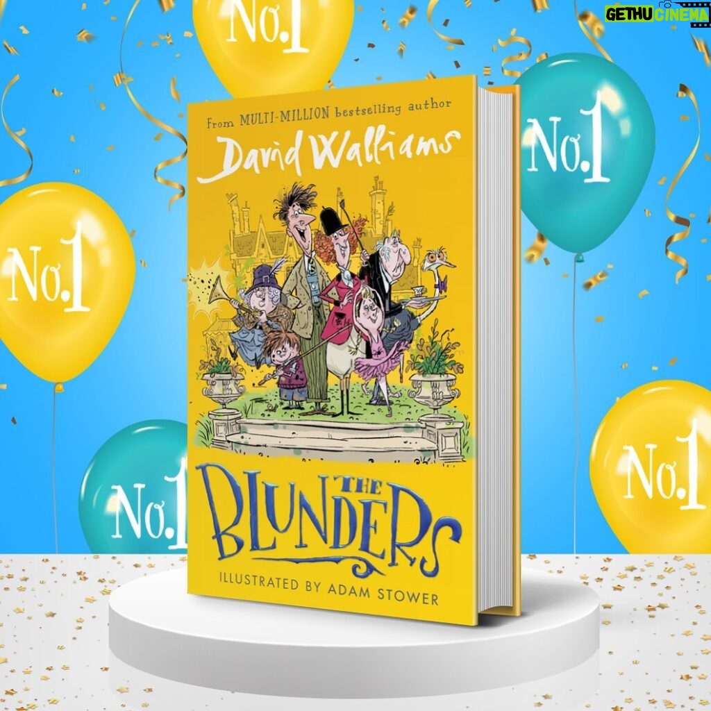 David Walliams Instagram - Thank you to all my blundeful readers who made THE BLUNDERS the NUMBER ONE bestselling book in the UK!