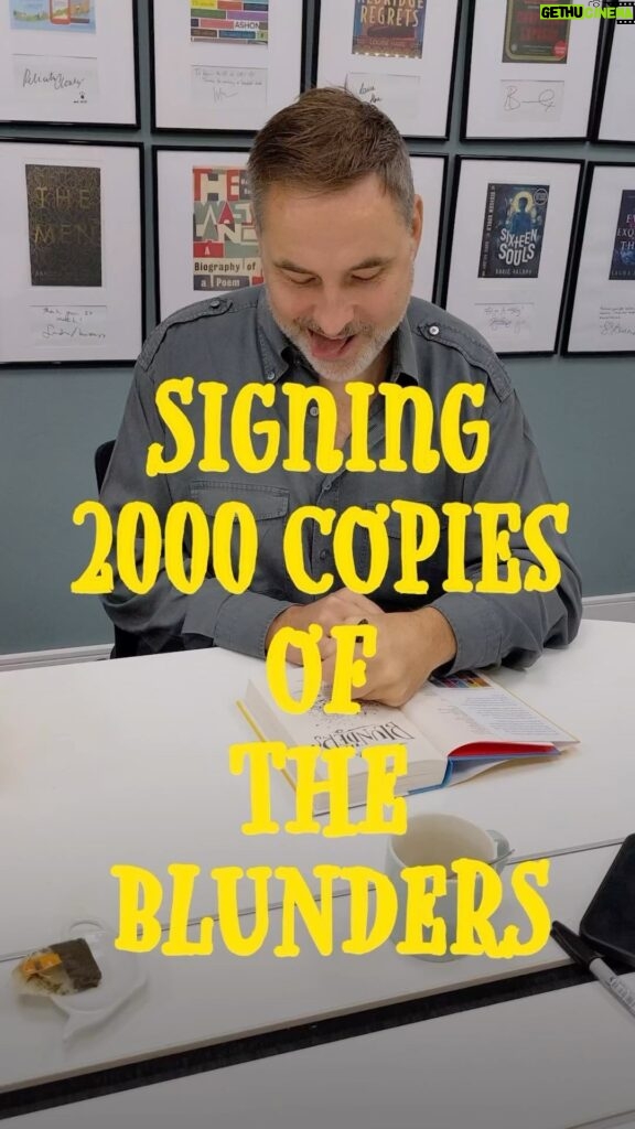 David Walliams Instagram - I signed 2,000 copies of #TheBlunders! Look out for one at your local bookshop. THE BLUNDERS is out on Thursday!