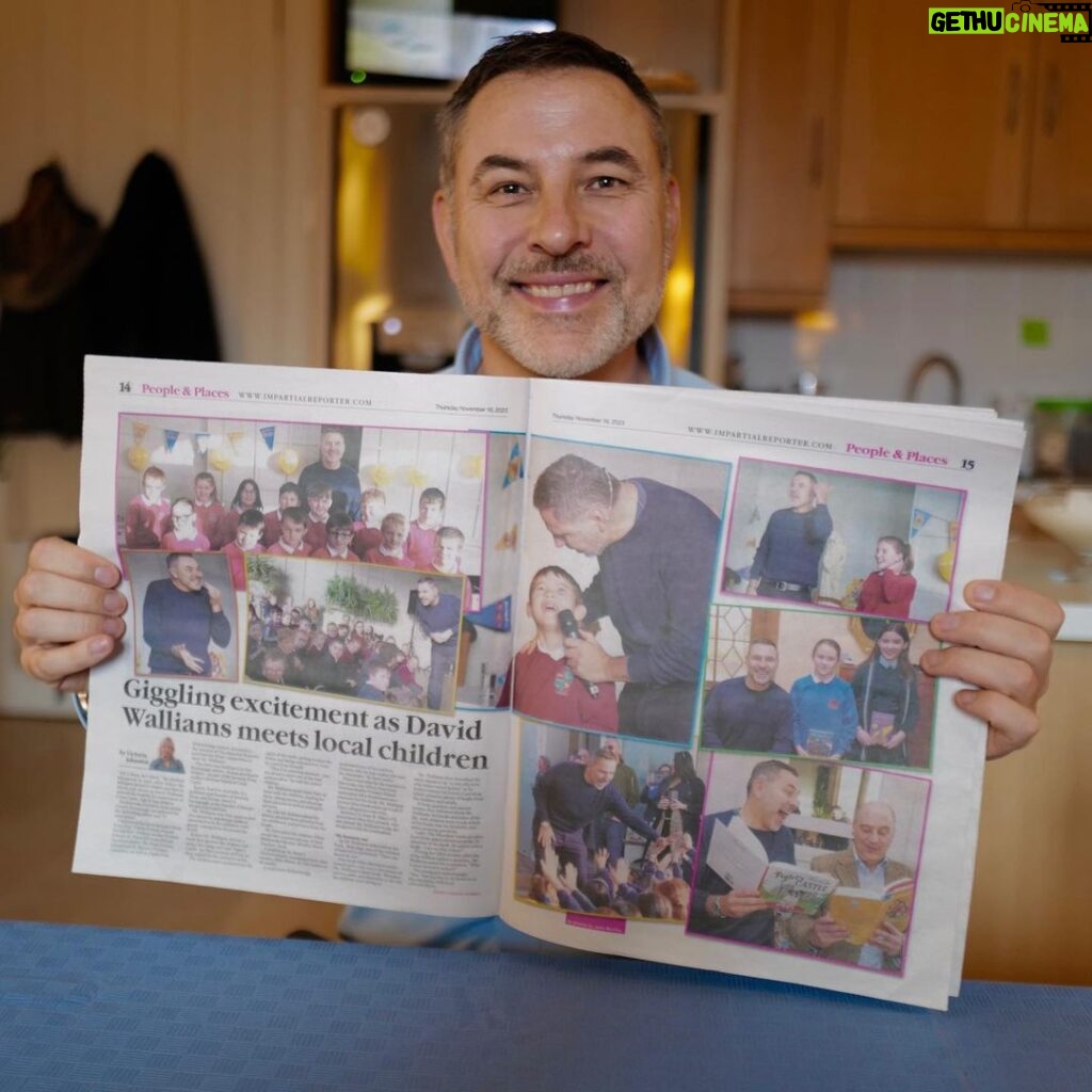 David Walliams Instagram - How wonderful to be in the @impartialreporter @cromcastle