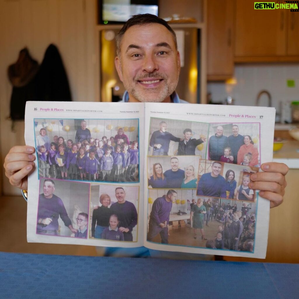 David Walliams Instagram - How wonderful to be in the @impartialreporter @cromcastle