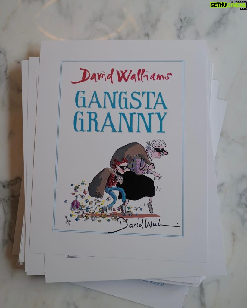 David Walliams Instagram - These beautiful prints with artwork by @quentinblakehq & Tony Ross signed by me are available to buy only @altontowers