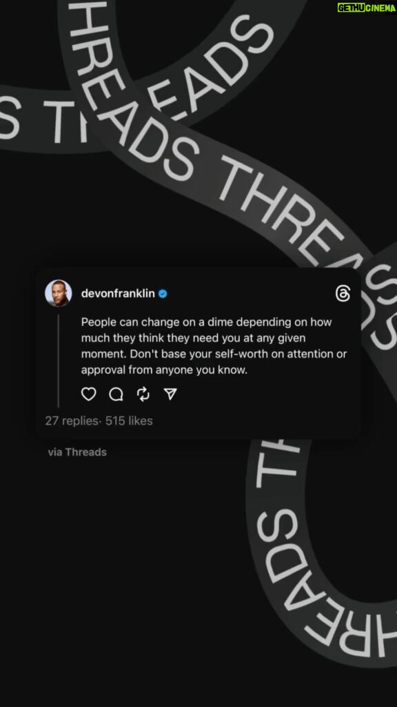 DeVon Franklin Instagram - When you know WHO you are and WHOSE you are - you will not base your self-worth on attention or approval from anyone. #TruthTalk Los Angeles, California
