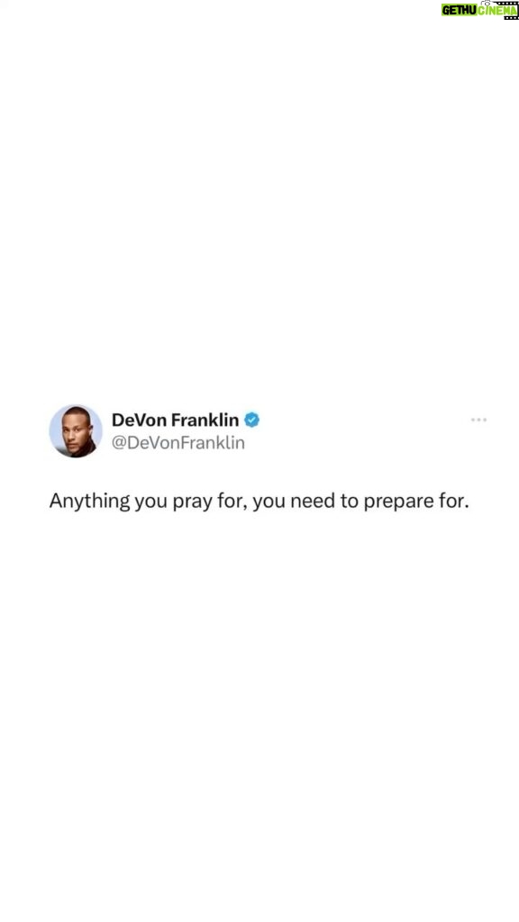 DeVon Franklin Instagram - Prepare and pray with expectation so when the opportunity presents itself you’re ready. #StayReady