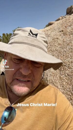 Dean Norris Instagram - Stuck between 2 rocks