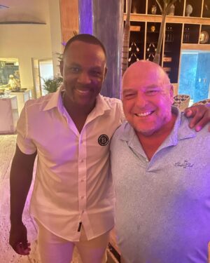 Dean Norris Instagram - Amazing 5 days playing in Adrian Beltre’s  charity golf tourney to develop baseball facilities in underprivileged areas of Dominican Republic. Got to play with Beltre, Pujols, Kim Coates, Grant Show, Mark Moses and REM’s Mike Mills amongst others. Met some new friends who volunteered their private jet to get us there. And beautiful stay, wonderful service @edenroccapcana  #capcana