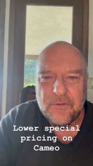 Dean Norris Instagram - Lower price on Cameo!! For the summer. If you’ve wanted a shout out now is the time! Link in bio