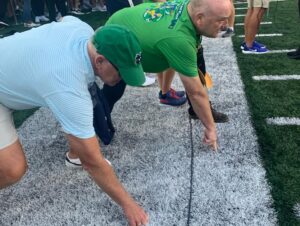 Dean Norris Instagram - On the sidelines for a great #ND game. Bad ending but great game. Got to hang with some legends . Joe Theisman, Tim Brown, Chris Zorich, Jerome Bettis. #notredamefootball  #goirish