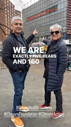 Deepak Chopra Instagram - We are exactly 5 years and 160 days away from the crucial deadline to limit global warming to 1.5 degrees Celsius. And yet, it seems we’re sleepwalking through one of the greatest crises our planet has ever faced.
The Time for Action is Now!
As part of the Chopra Foundation, we refuse to stand by idly. We’re stepping up to convene thought leaders, innovators, and visionaries in the battle against climate change.
Join us at the Chopra Foundation - Sages & Scientists convention at Sanders Theater, Harvard, this September 14th and 15th, 2024. Be part of the movement that champions creative solutions to safeguard our planet. Together, we can turn the tide on climate change. Stay tuned for more updates and find out how you can contribute to a sustainable future. The time to act is now! 
#climatechange #climateaction #choprafoundation #actintime