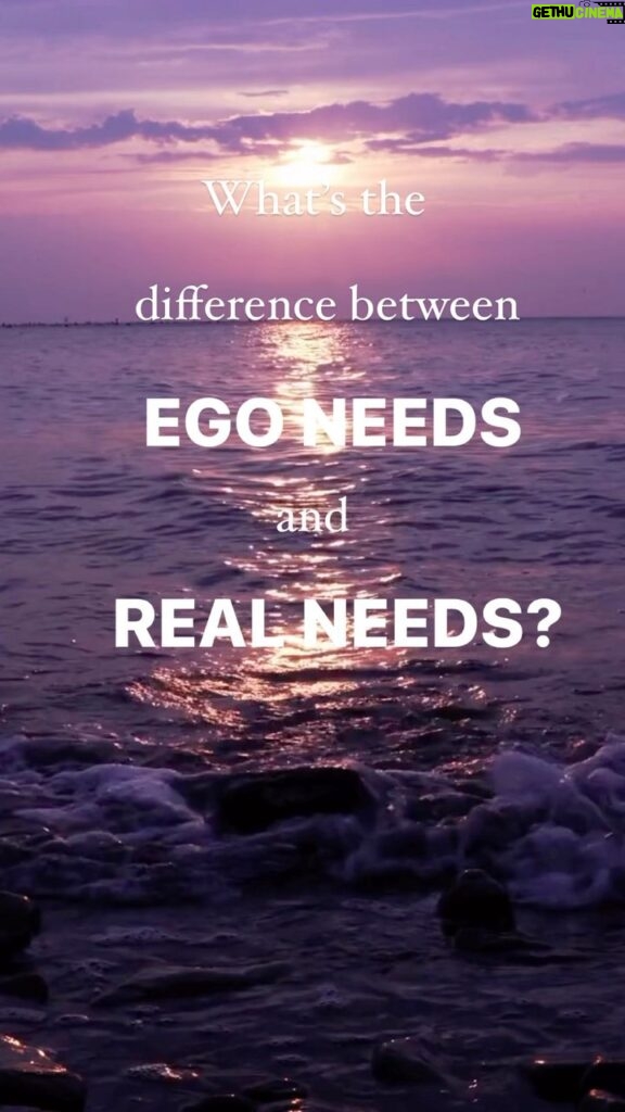 Deepak Chopra Instagram - #AskDeepak “I would like to know how to clearly distinguish “ego needs” from “real needs” in any situation” My response: Ego needs are whatever the separate self believes it requires to defend itself, which can be anything or everything. The ego is built on this activity of seeking and resistance. It is made of the constant motion of avoiding the present moment. So anything can feel like a necessity for the ego. Real needs are simple: food, water, shelter, physical safety, companionship, and self-expression. Love, Deepak
