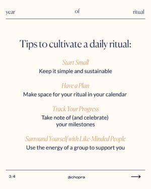 Deepak Chopra Instagram - If you would like to invite more joy, connection, and purpose into your life, make 2024 the year of ritual. 🙏🏾

Join Chopra for Community Ritual Care with a live Zoom kickoff on Jan 29th. 💞 You may shop the Ritual Care Kit for everything you need by clicking the link in my bio — then scroll down to "Chopra Ayurvedic Products."