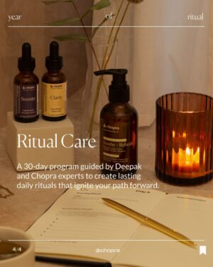 Deepak Chopra Instagram - If you would like to invite more joy, connection, and purpose into your life, make 2024 the year of ritual. 🙏🏾

Join Chopra for Community Ritual Care with a live Zoom kickoff on Jan 29th. 💞 You may shop the Ritual Care Kit for everything you need by clicking the link in my bio — then scroll down to "Chopra Ayurvedic Products."