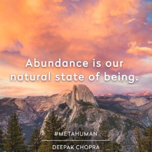 Deepak Chopra Instagram - 🙏Align your thoughts and actions with abundance. 
👀What’s one small step you can take today? 
🧘Abundance is our natural state of being. #abundance #abundancemindset