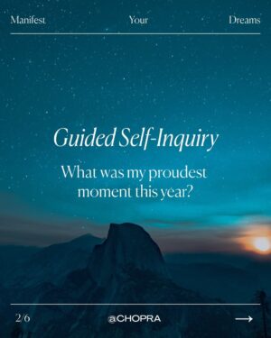 Deepak Chopra Instagram - Manifest the year of your dreams. Share your intentions below. 🙏🏾

Use these questions to reflect on this past year and gain insights into your deepest desires and greater vision for your life. 

Remember, energy flows where attention goes... as you set intentions for 2024, focus on what’s truly important to you, let go of external pressure or validations, and frame your intention in the positive, present tense. 

If you are ready to go further, you may join Chopra's Explore and Restore well-being voyages at sea for an extraordinary journey of self-discovery, in partnership with @swanhelleniccruises. 

Discover how to align your life with purpose at a 2024 destination retreat. 💞 Receive 15% off with promo code CHOPRA15 through 12/31. You may learn more by clicking the link in my bio — then scroll down to "Chopra Explore and Restore."