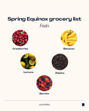 Deepak Chopra Instagram - Spring is a time of renewal and lightness, both in nature and within us. 🌱

In Ayurveda, spring calls for a shift in our diets to balance the kapha dosha, which tends to accumulate during the colder months. By choosing foods that are light, dry, and warming, we support our bodies in naturally detoxifying and preparing for the vibrant energy of the season ahead. ✨

From the crispness of leafy greens to the zest of fresh herbs, each item on this Ayurvedic spring grocery list is selected to awaken and rejuvenate your body, aligning with nature's cycle of rebirth. 💛 This list is part of @chopra's 7-Day Renew & Restore Detox Kit, you may join their Spring Equinox Community Cleanse on March 19th by visiting chopra.com. 

May you embrace these changes with mindfulness and joy, nourishing yourself for the blossoming days ahead.