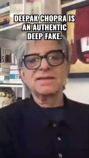 Deepak Chopra Instagram - Deepak Chopra is an authentic deep fake.

#self #deepakchopra #consciousness #reality #philosophy #spirituality #enlightenment #nonduality #illusion