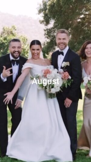 Derek Hough Instagram - 2023 
In the face of uncertainty, this year has been a canvas of reflection, painted with the colors of life’s challenges and joys. 
From creative passion projects to the unforgettable celebration of love at our Jack and Jill bash. 
 Embarking on a national tour, a whirlwind of planning, creating, and performing for thousands. 
An honored role judging ‘Dancing With The Stars’, and a highlight paying homage to the legendary Len Goodman. Choreography awards and recognitions . 
The pinnacle of this year’s journey was committing our love to one another in a breathtaking fairytale wedding, followed by an enchanting honeymoon in Italy. 
These experiences are treasures of gratitude, reminding us of life’s splendor and its fleeting nature. 
Each day of our extraordinary journey teaches us to cherish every fleeting moment.
