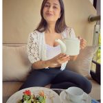Dhanashree Verma Instagram - When chatur chahal willingly clicks my pictures at the breaky table 🫡📸💕