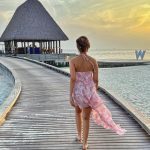 Dhanashree Verma Instagram - On Saturday, you reunite with the shoreline. Trace the last spot of water blurred the sand into angry stretch marks. Something in you understands, what with all of your own becoming being so hard earned and jarring. 🫶🏻 - Alison W Maldives