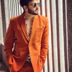 Dheeraj Dhoopar Instagram - #Tatlubaaz promotions Day 1 ! 🧡 Styled by : @kmundhe4442 Shoes : @gucci MUA - @sahil_anand_arora