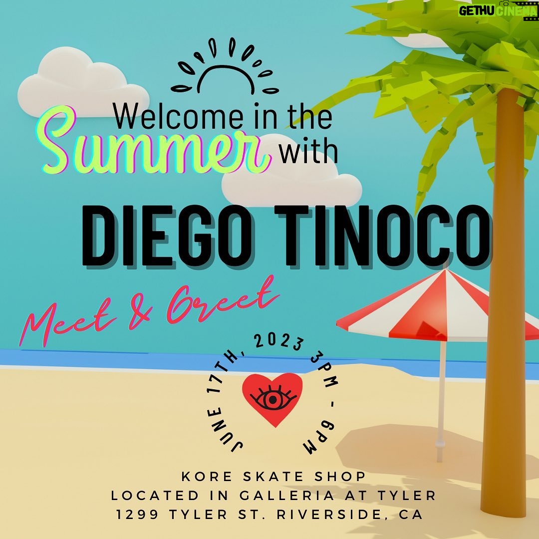 Diego Tinoco Instagram – Can’t wait to meet my Inland Empire family ...