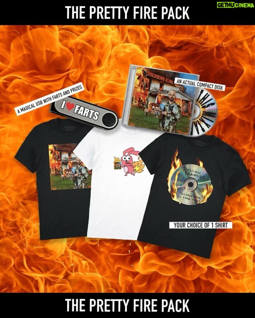 Dillon Francis Instagram - Merch bundle giveaway 🫣🤭😮‍💨😈 Giving away 10 shirts and 2 “so fire it made me c*m extra hard” packs! (Swipe to see packs) To enter: Like this post, share to your story & tag 3 friends for a chance to win 😎 winners will be announced Friday! You can go peep the fire bundles in my bio and buy any you want!
