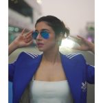 Divya Khosla Kumar Instagram - So much fun & excitement promoting #Yaariyan2 at @motogpbharat Wearing @gucci x adidas💙 Hmu @anubhadawar @sabina_hairstylist_mua #divyakhoslakumar
