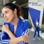 Divya Khosla Kumar Instagram - So much fun & excitement promoting #Yaariyan2 at @motogpbharat Wearing @gucci x adidas💙 Hmu @anubhadawar @sabina_hairstylist_mua #divyakhoslakumar