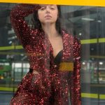 Divya Khosla Kumar Instagram - I'll have a Triple Sparkle Macchiato with Extra Glitter✨ #liverpool #ukdairies Outfit @puneetkapoorlabel Liverpool, England UK