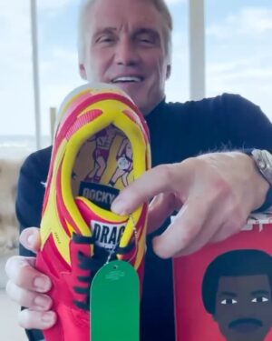 Dolph Lundgren Instagram - ￼ I must break you… 🥊💀

It’s been 45 years since Rocky stepped into the ring. @Footlocker just released the @diadoralifestyle x Rocky Vs. collection to celebrate and honor some or boxing’s greatest battles and Rocky’s fiercest rivalries. Love how @keithashore captured Drago’s spirit here. Grab a pair before they’re gone… ONLY at @footlocker, @champssports and @footaction. 

#Drago #DiadoraxRockyVS #RockyMGM #Rockymovie #footlockerpartner