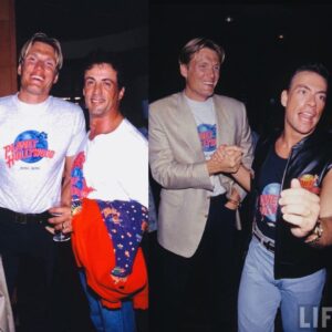 Dolph Lundgren Instagram - The opening of the first Planet Hollywood in Hong Kong. I made 5 movies with each of these gentlemen. Which one were we all in together? 👊