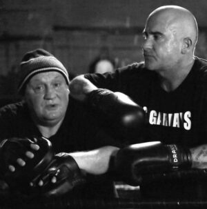 Dominic Purcell Instagram - One of my best mates. Coach bob. He looks like a donut and punches like a fuckin mule. He’s #nasty #sugarrays