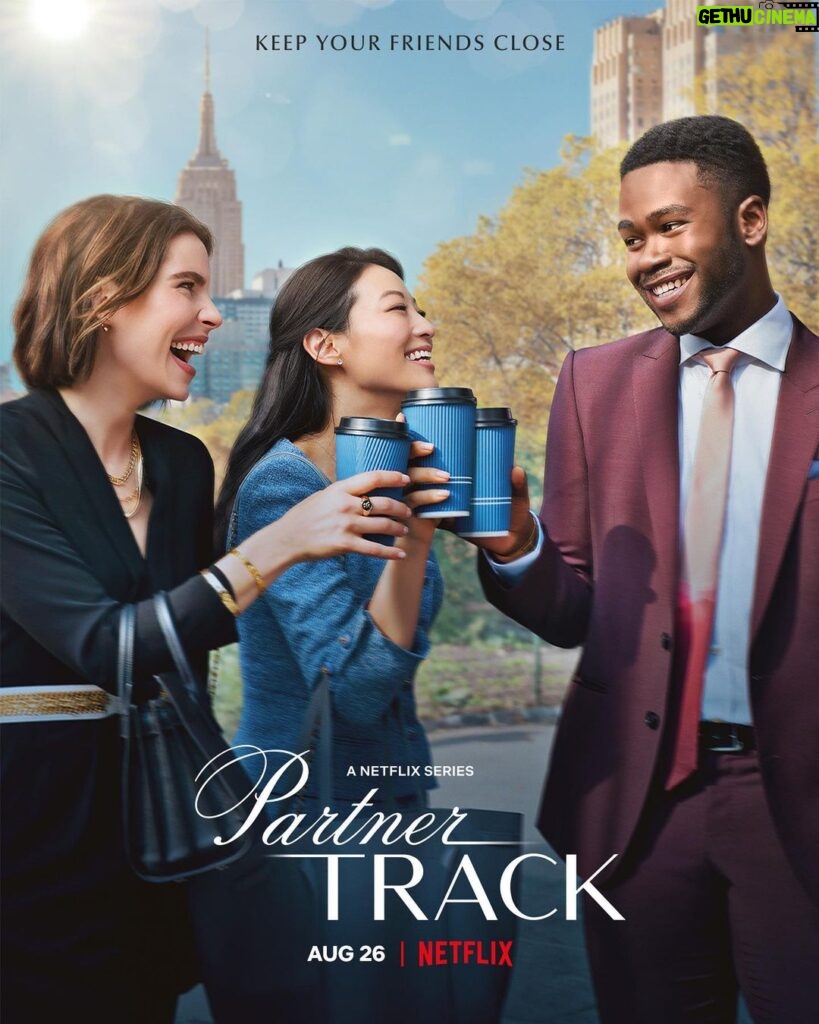 Dominic Sherwood Instagram - Welcome to the Partner Track. Partner Track premieres August 26, only on @Netflix @netflixgolden #partnertrack