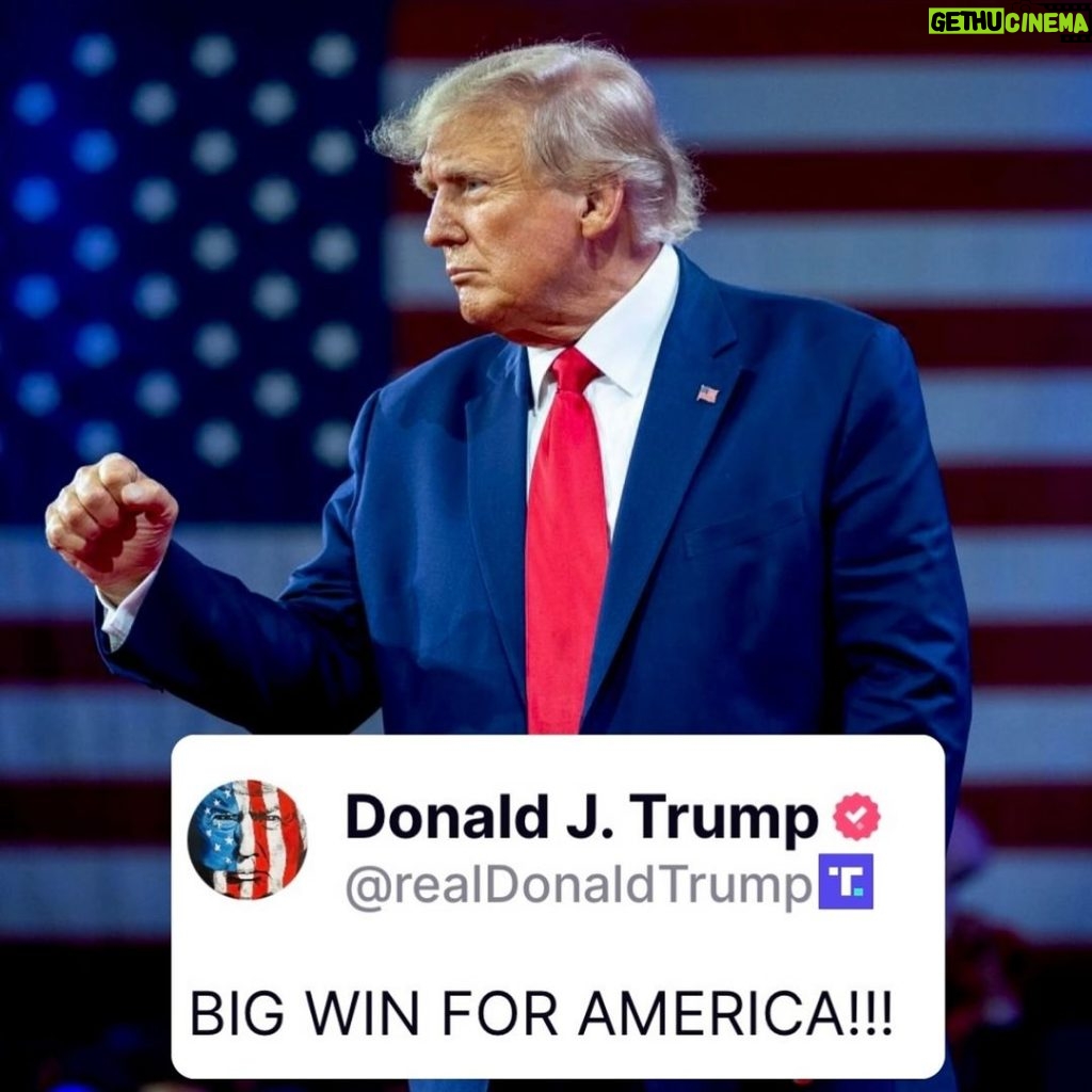 Donald Trump Instagram - BIG WIN FOR AMERICA!!!