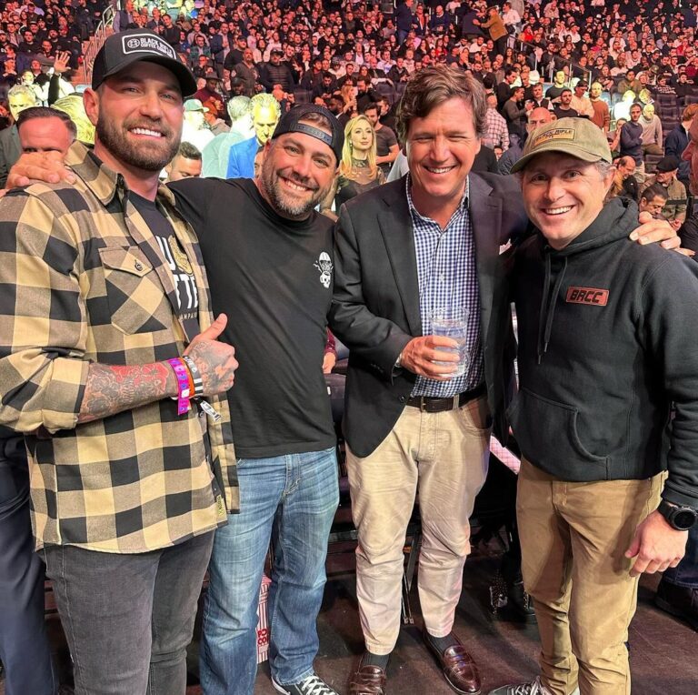 Donald Trump Jr. Instagram - Good times. Behind the scenes at #ufc295 @blackriflecoffee @tuckercarlson @evanhafer @mat_best_official @jtarticle15 @ufc @danawhite @realdonaldtrump @kidrock