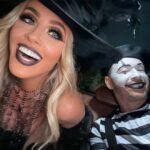 Donnie Wahlberg Instagram – Happy #Halloween from the prettiest witch in the midwest (north, south, east or west, too) and the Mime that never sleeps – or stops talking. 😂😉❤️🎃💀🧙‍♀️🎭 #HappyHalloween 🤖❤️♾💫✨🤟🏼 Saint Charles, Illinois
